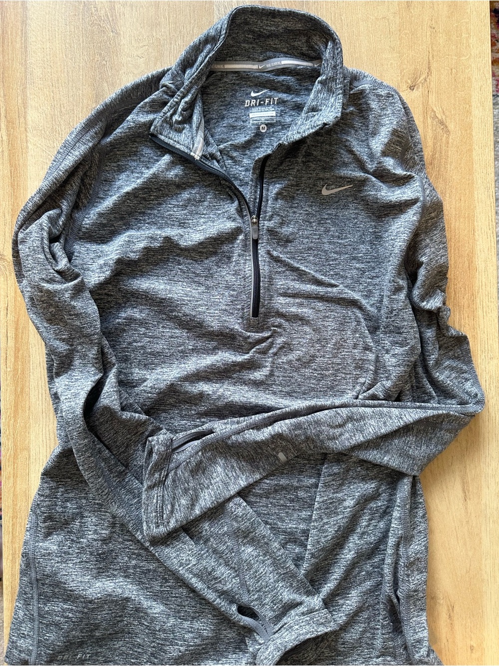 Nike Men’s Dri-FIT Heathered Charcoal Quarter-Zip Pullover